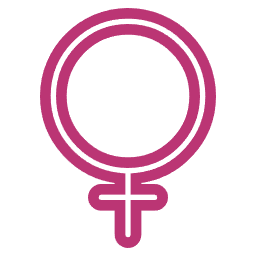 Icon depicting the female symbol, representing gynecology services offered at Blossoms Hospital.
